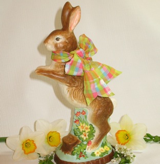 Bittersweet House  Chalkware rabbit from antique chocolate mold